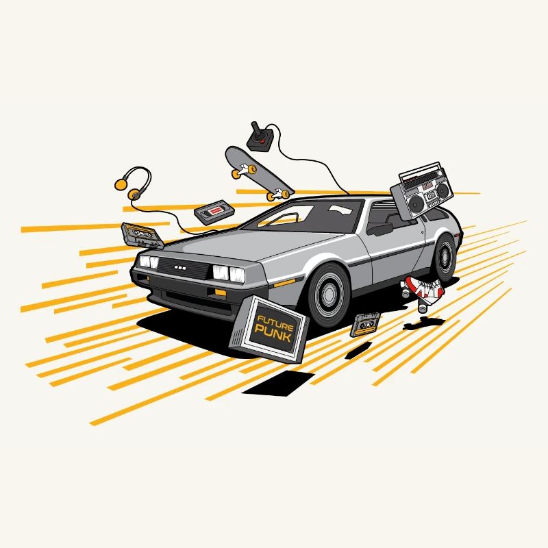 Delorean Oldtimer Youngtimer Retro Future gelb