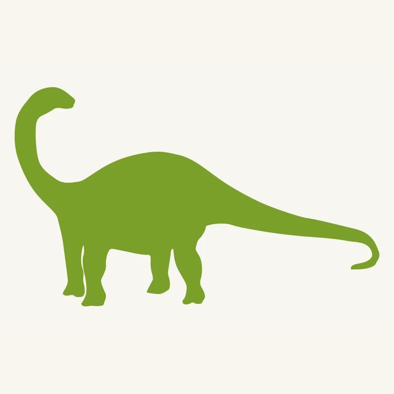 Silhouette de dinosaure vert