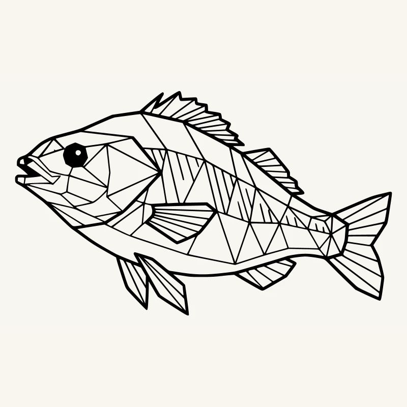 Geometric Perch Low Poly