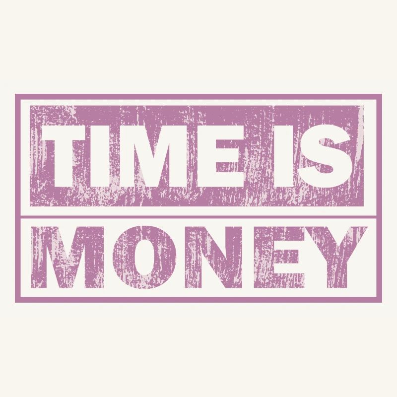 Le temps, c’est de l’argent – typographie audacieuse