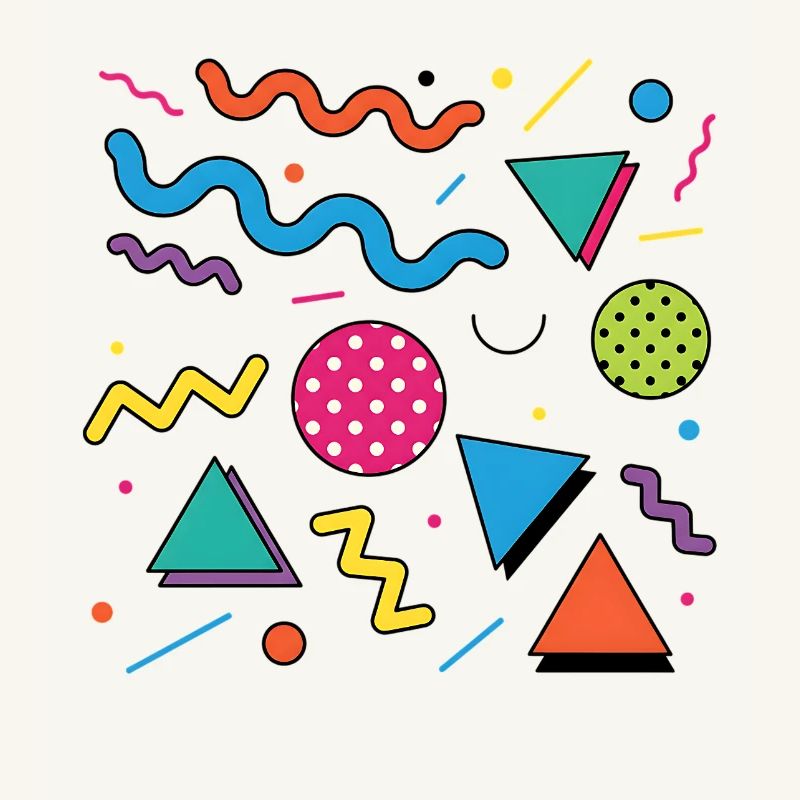 Neon Geometry: Bright Shapes
