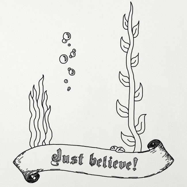 Just believe (Unsichtbarer Fisch) - Schwarz
