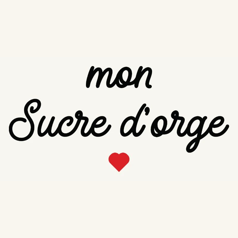 Mon Sucre d'Orge Script Cœur Rouge