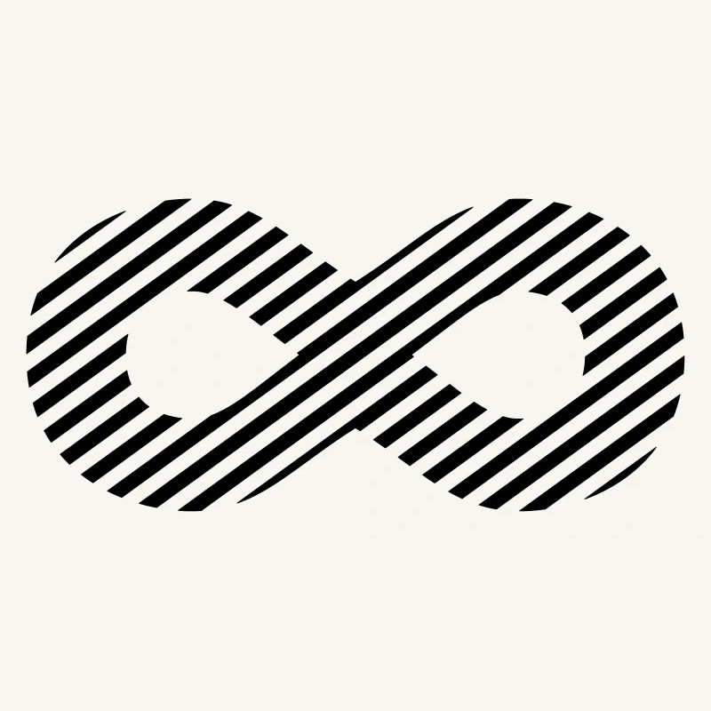 Signe de l'infini - rayures de modèle