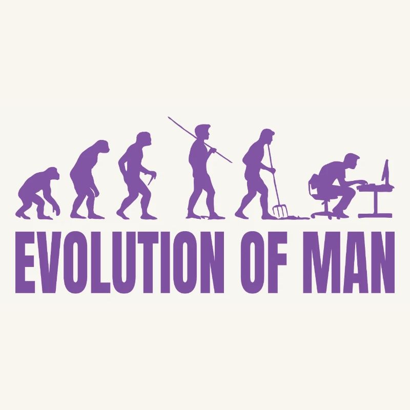 Programmeur Computer Freak Evolution Rétro