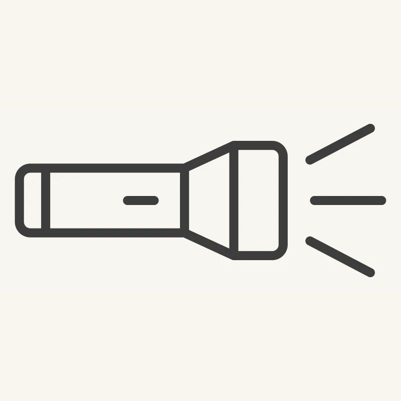 Flashlight Line Icon