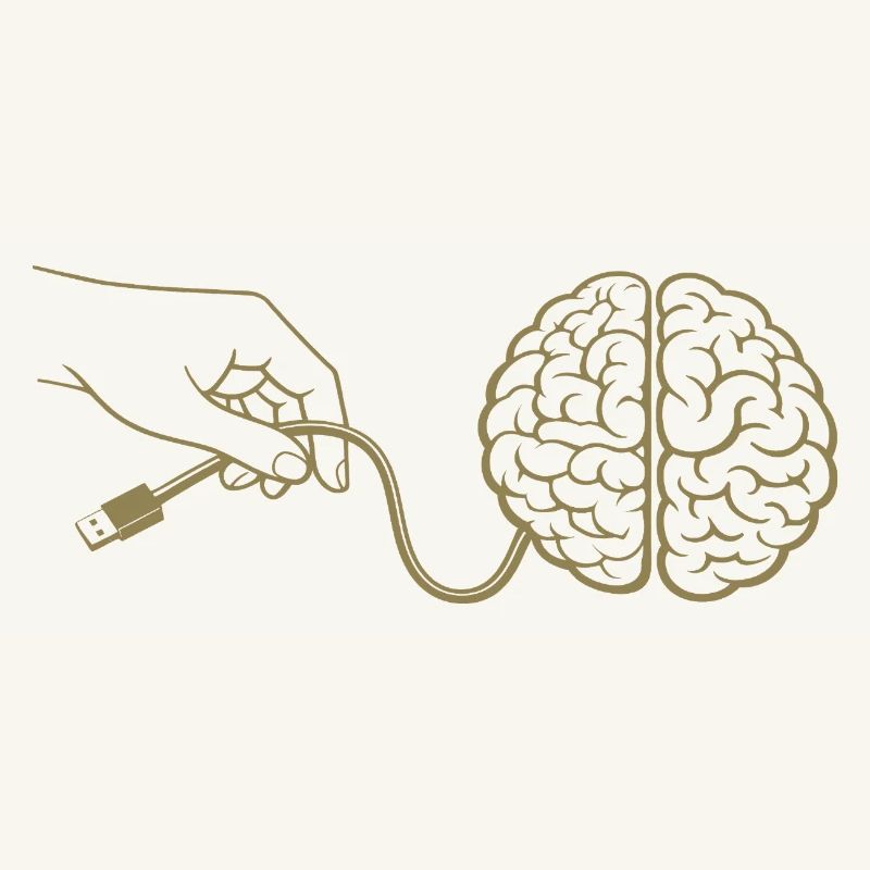 Brain Head Cable Connector Artificial Intelligence
