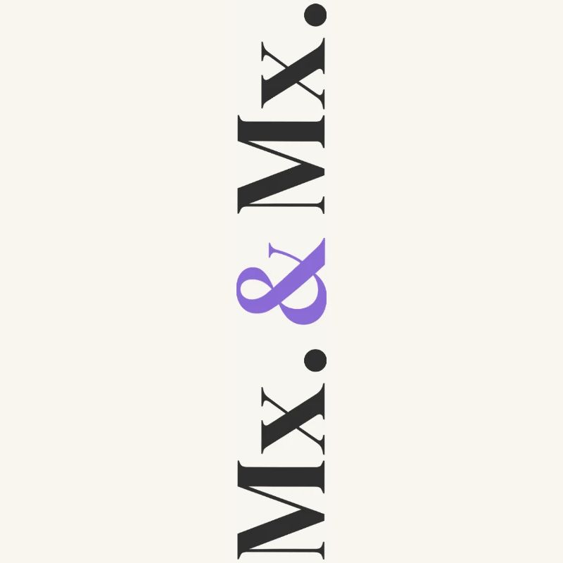 Mx. and Mx. Wedding Design in Vertical Type Stack 