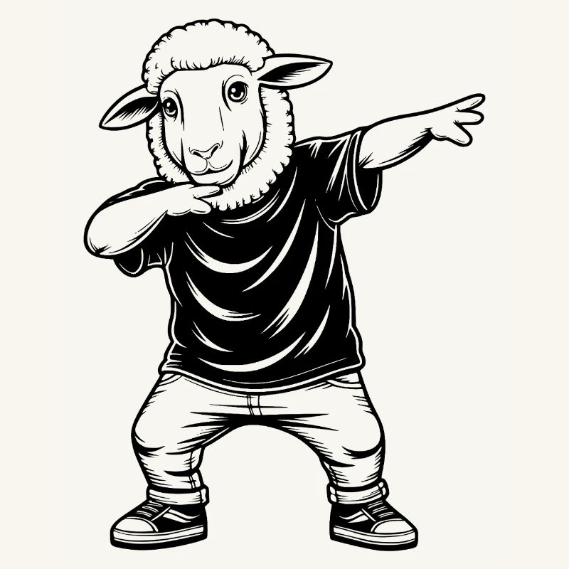 Dabbing Schaf