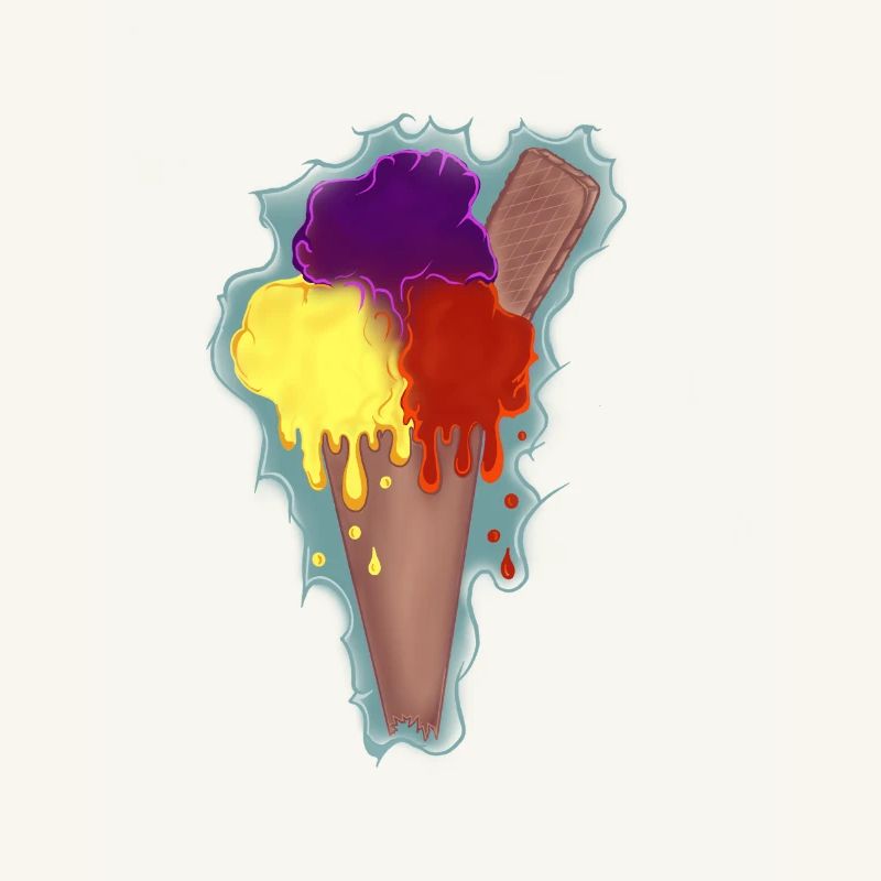 Regenbogen Eis 