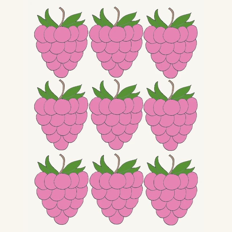Raspberry Grid Pattern