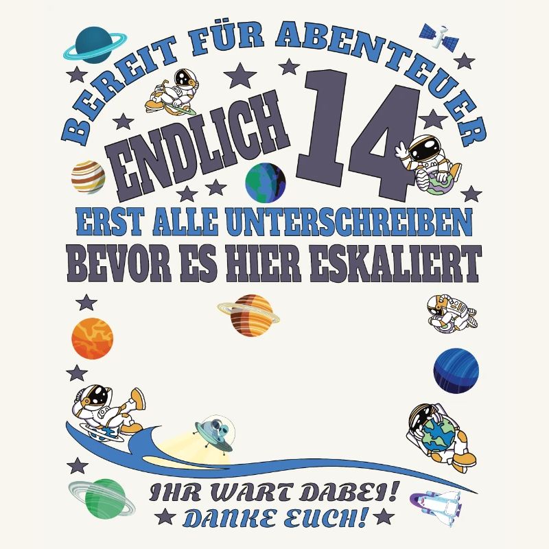 14. Geburtstag Mädchen & Junge Gästebuch