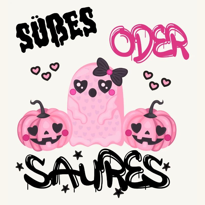 süßes oder saures Halloween Design - süßer Geist