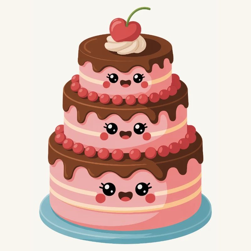 Kuchen Comic süß