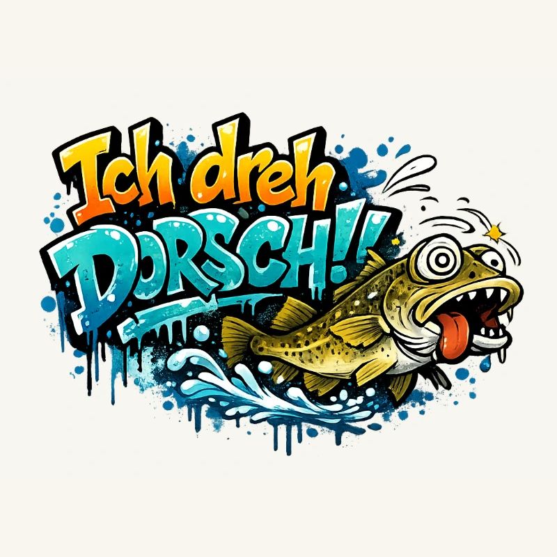 I Shoot Cod Graffiti Fish