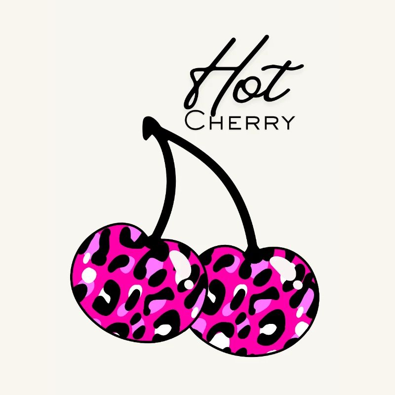 Pink leopard pattern cherry