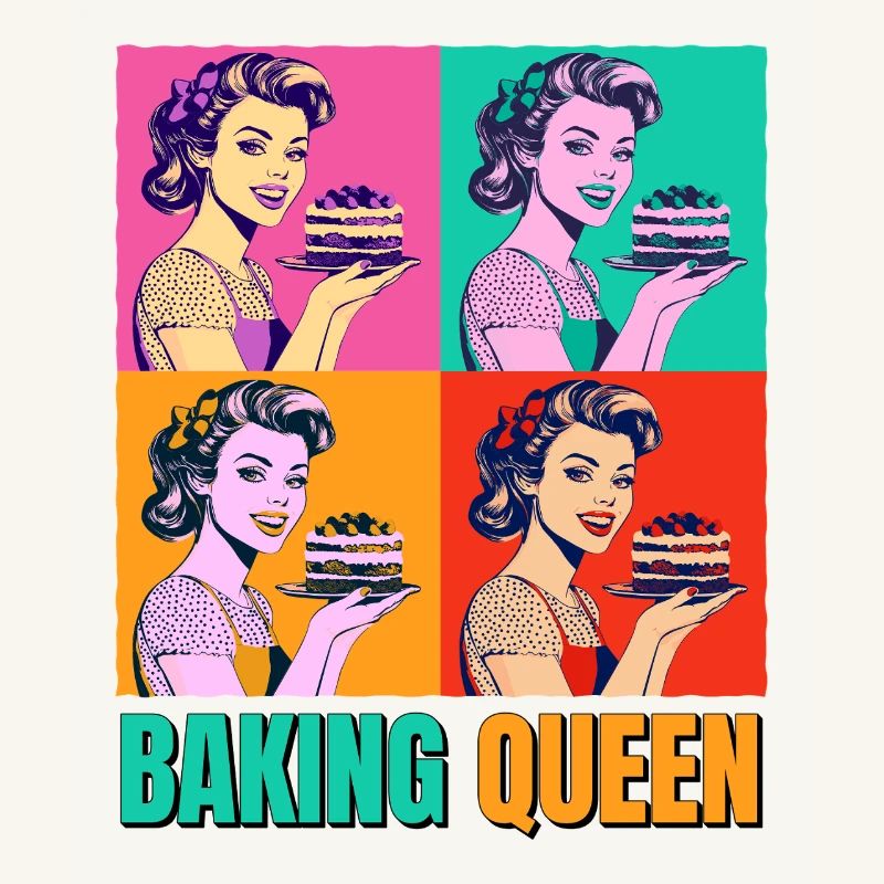 Baking Cake Baking Queen Baking Fairy Baker Pop Art