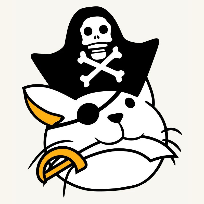 Cute Pirate Cat Buccaneer Eye Patch Hat Saber