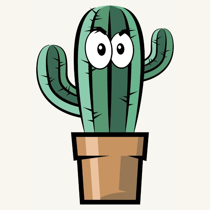 Comic Cactus Symbol Gift Idea Comic Fun Cactus