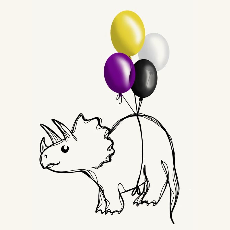 Pridosaur Dinosaur Nonbinary