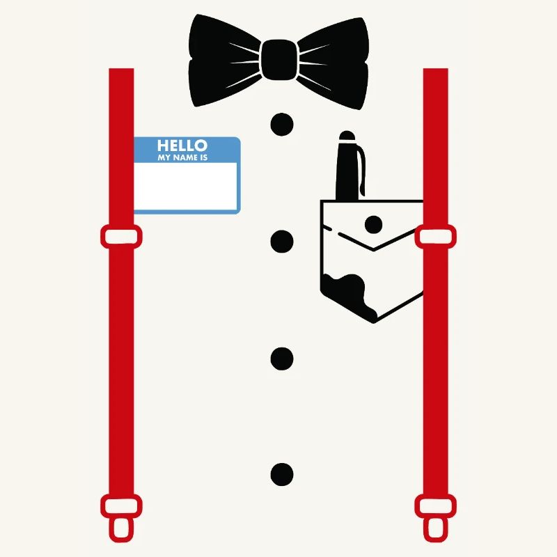 Formal look with name tag