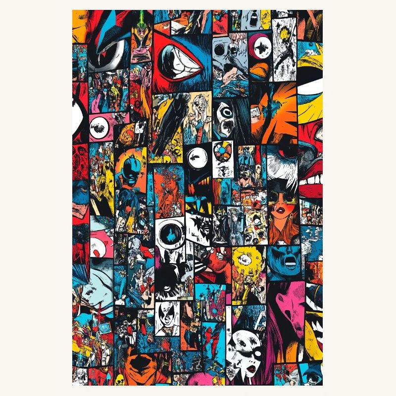 Kaleidoscope Comic Collage