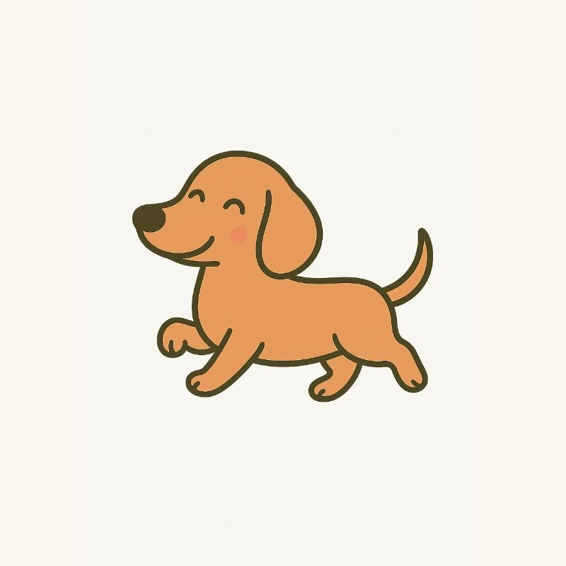 conception de dessin animé de course de chiot joyeux