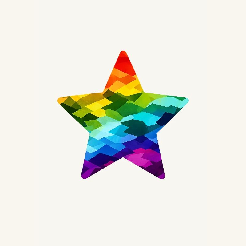 Regenbogen-Mosaikstern