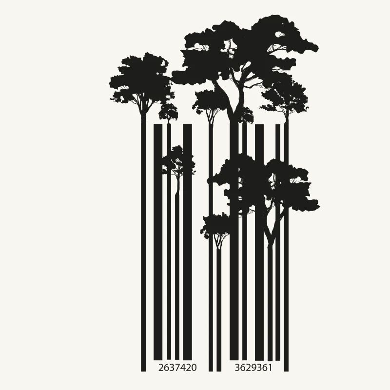 Cool barcode trees gift