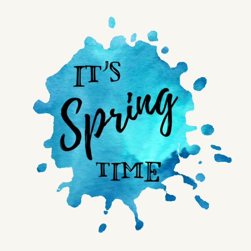 Splash de couleur bleu "It's Spring Time"