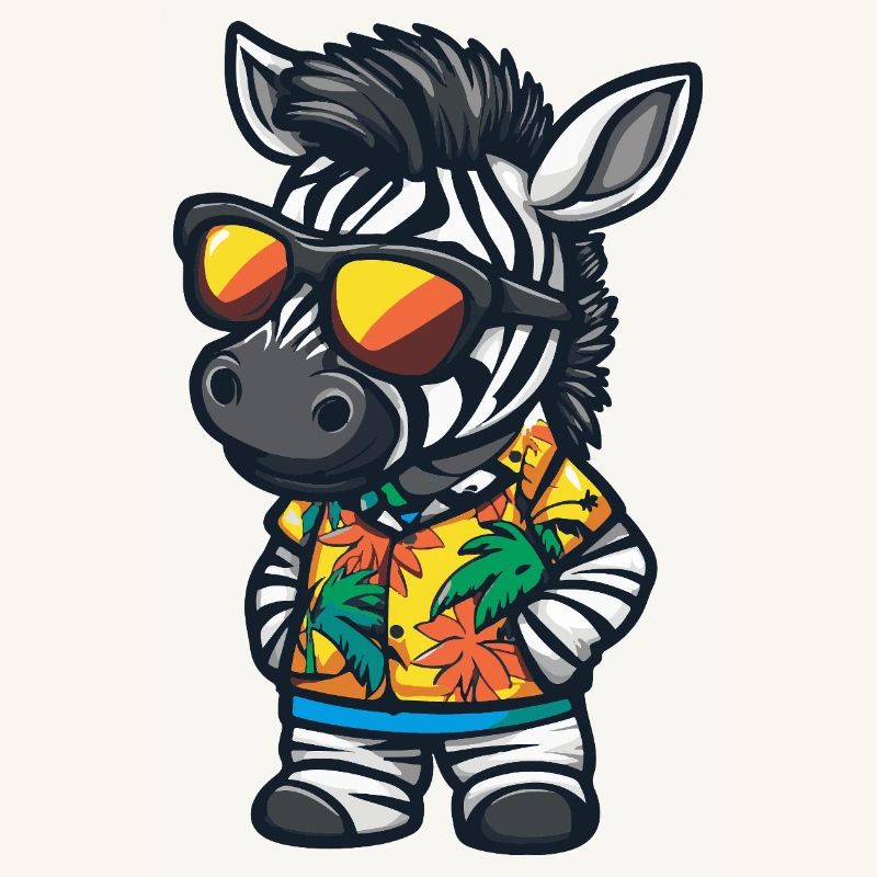 Zebra Comic Urlaub