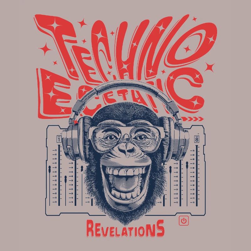 Ecstatic Techno: Monkey, Beats and Primates Shirt