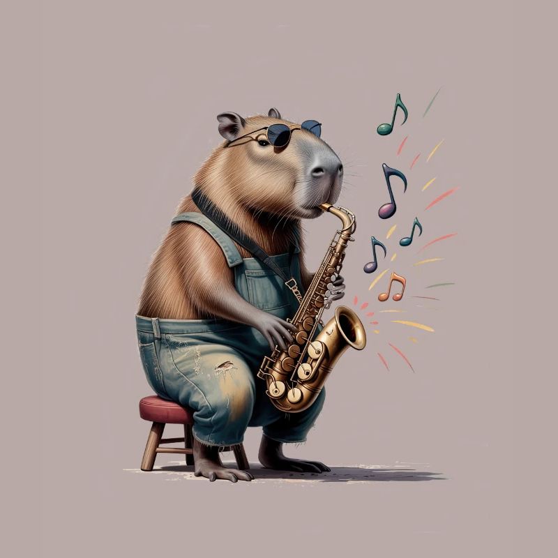 Saxophone Playing Capybara