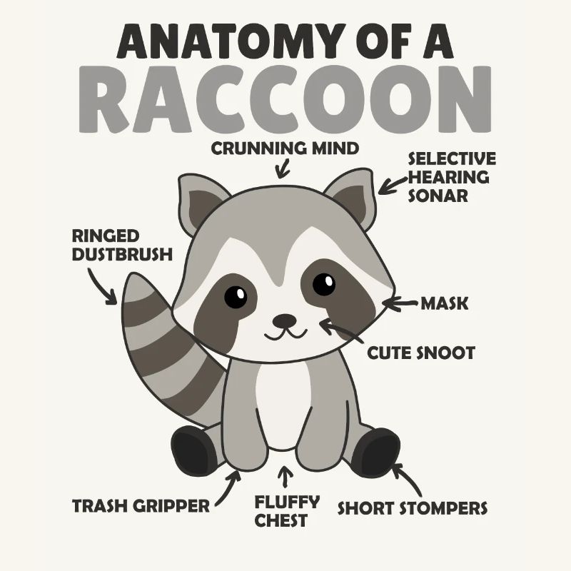 explication du raton laveur doux Anatomie d’un raton laveur