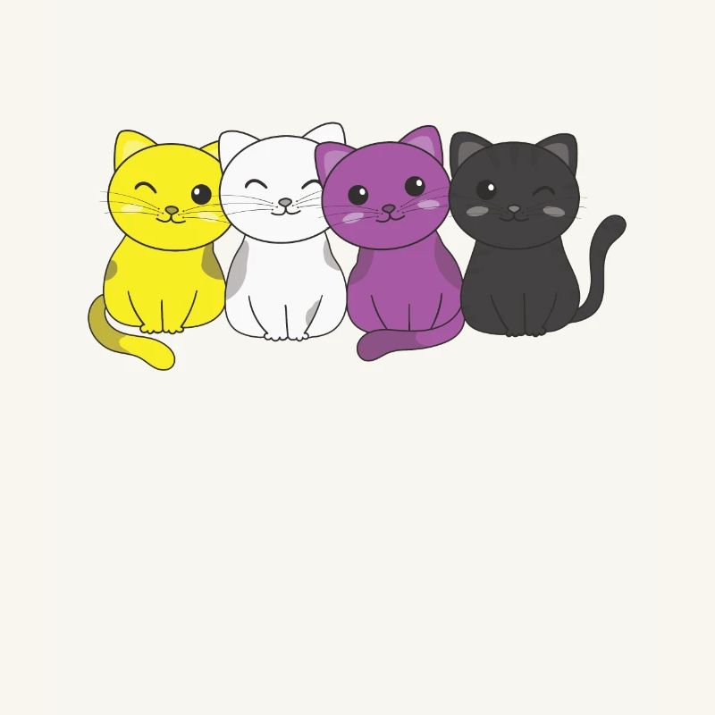 Nonbinary Flag Non Binary Pride LGBTQ süße Katze