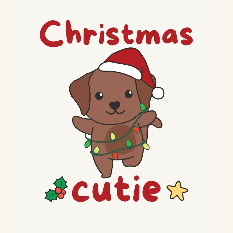 Chien de Noël Labrador Mignon de Noël