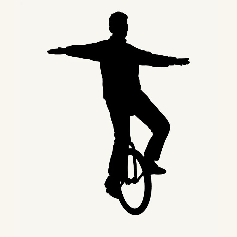 Einradfahren Einradfahrer Einrad