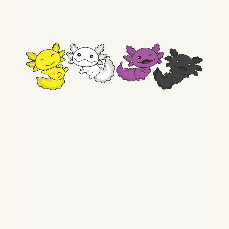 Non-Binary Flag Pride LGBTQ Axolotl