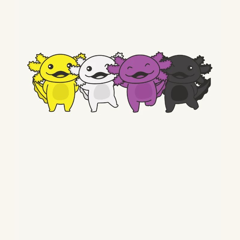 Nonbinary Flag Non Binary Pride LGBTQ Axolotl