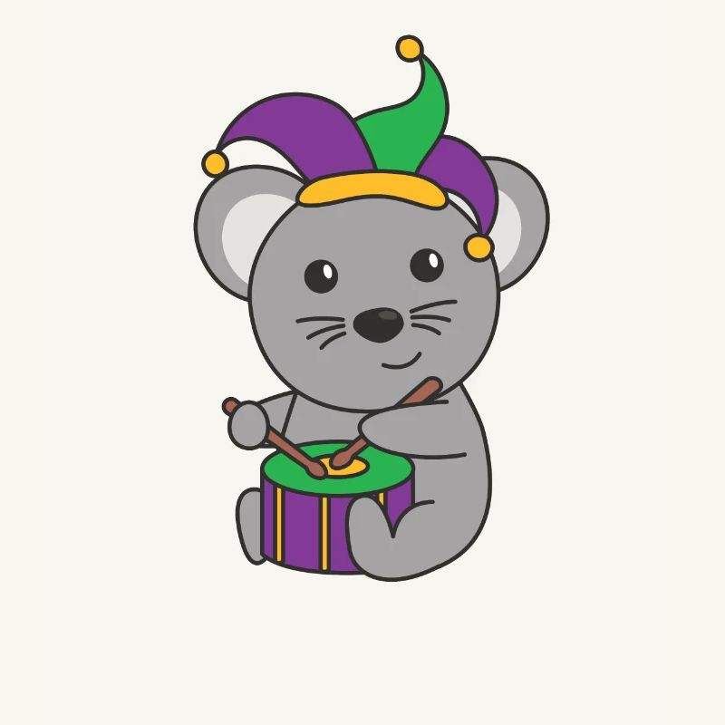 Carnival Mouse with Drum Carnival Costume
