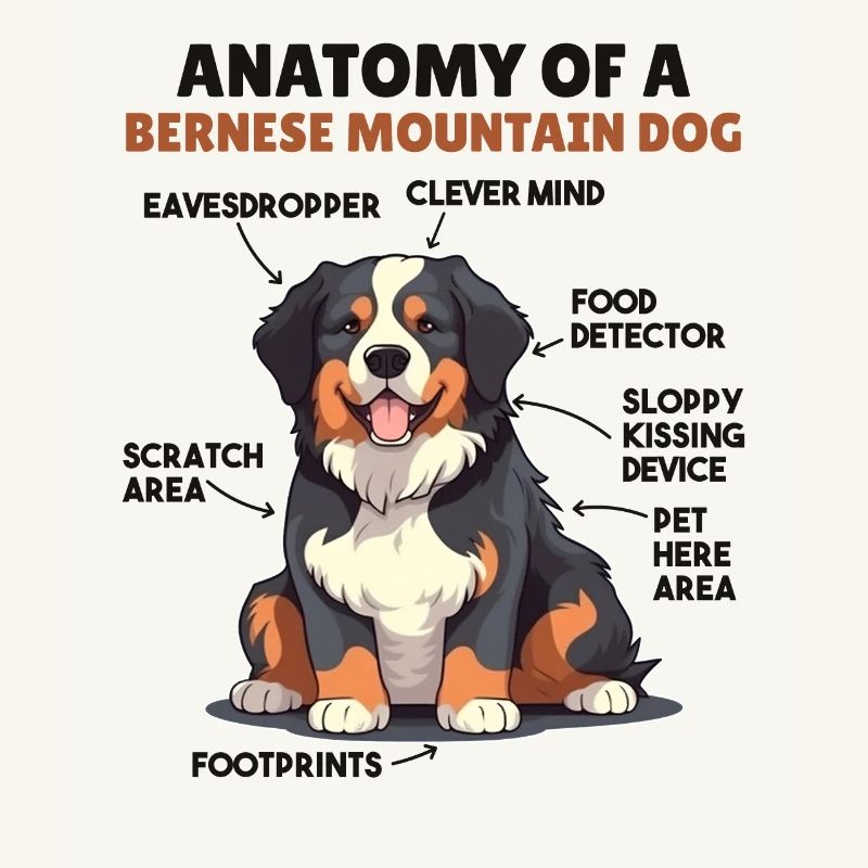 Explication du chien Anatomie d’un bouvier bernois