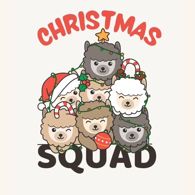 Alpaca Christmas Tree Christmas Squad Alpacas
