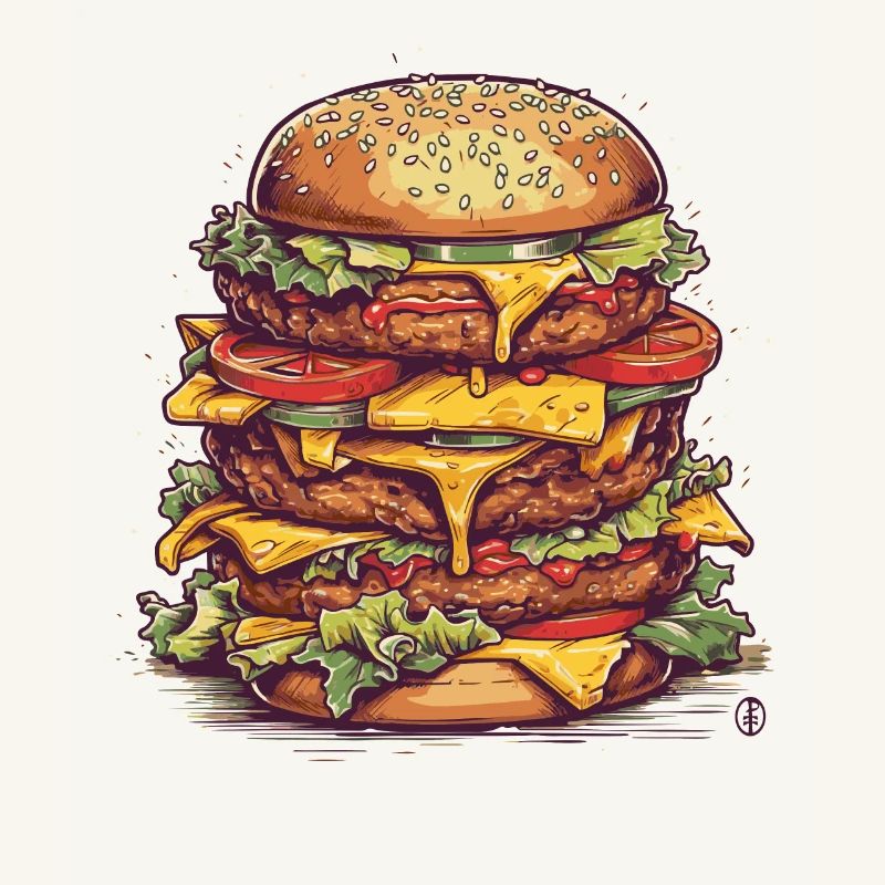 Un méga cheeseburger géant