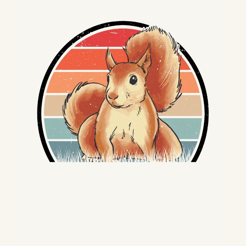 Eichhörnchen Écureuil rétro