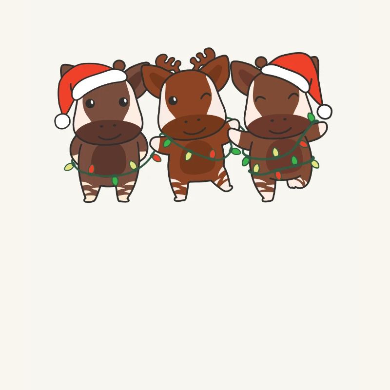 Okapi Noël Hiver Animaux Okapi