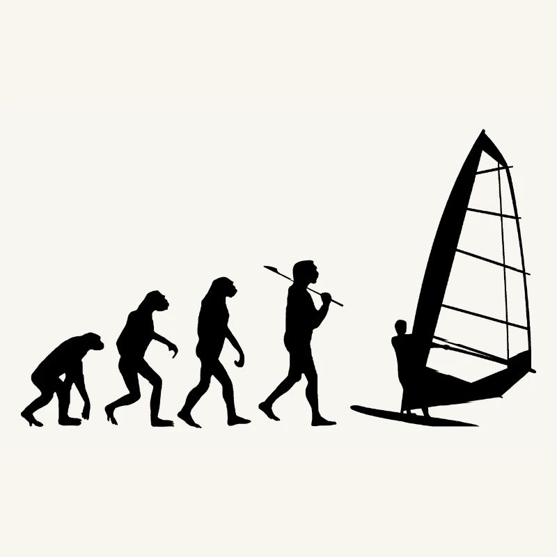 Windsurfing Evolution Windsurfer Wind Wasser