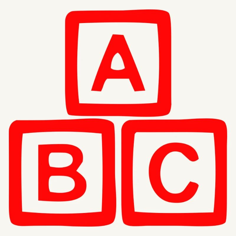 Conception contrastée de bloc ABC