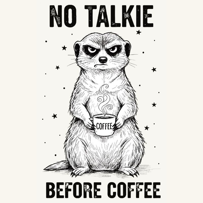 Pas de conversation devant un suricate amateur de café