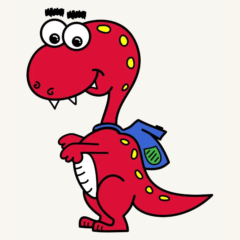 T-Rex with backpack