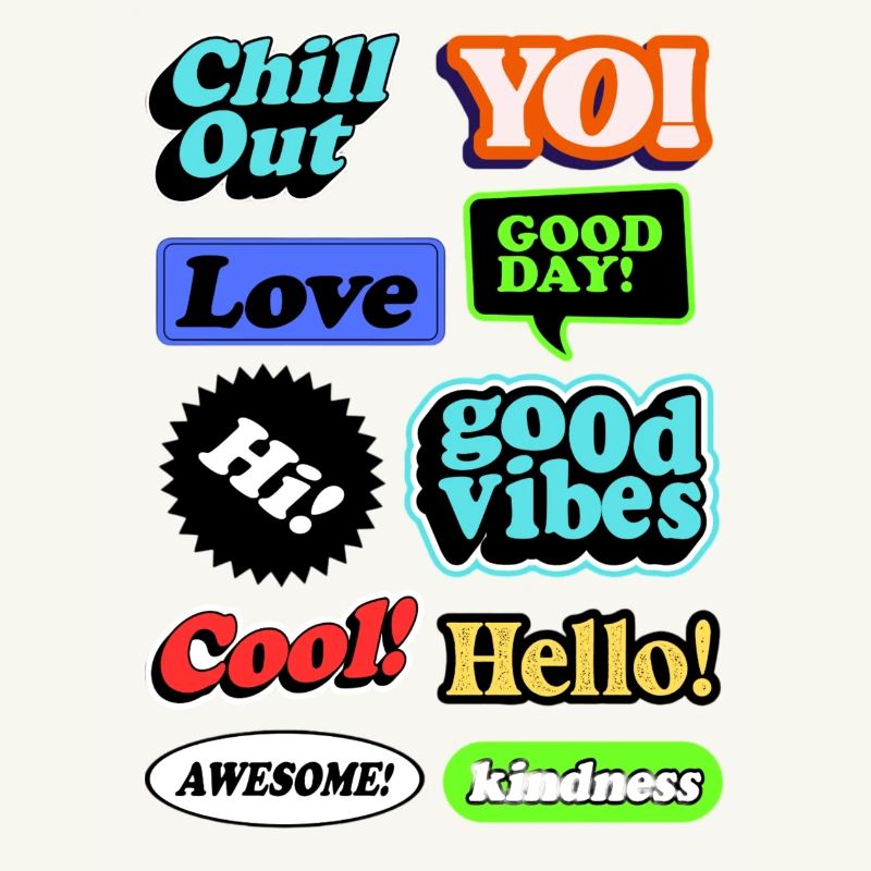 Comic graffiti speech bubbles